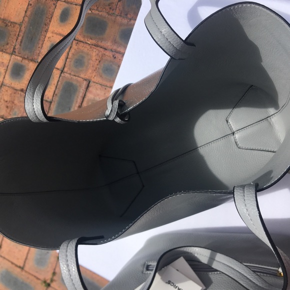 NWT Marcs Metallic Silver/Grey Reversible Shopper Tote Bag/Shoulder Bag - Picture 9 of 15